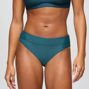 Prana Summer Wave Swim Bottom Women's L Catalina Blue Bikini Brief Beach Sporty
